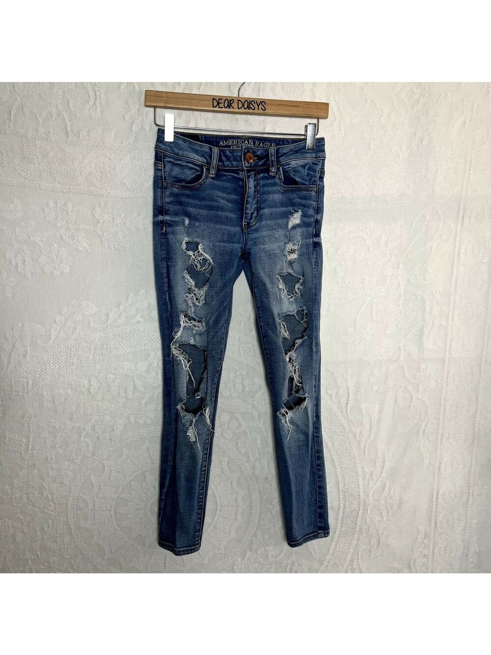 American Eagle Distressed Super Stretch Jeans